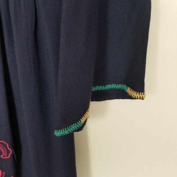 Flying Tomato Floral Embroidered Blue Mini Dress S - Picture 5 of 6